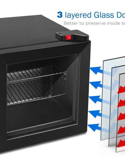 Gefrierschrank mit 1,1 Kubikfuß Nutzinhalt (Schwarz)