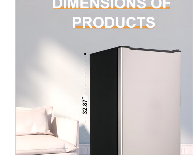 Congélateur vertical à dégivrage manuel de 2,8 pi³ (79 L) couleur argent