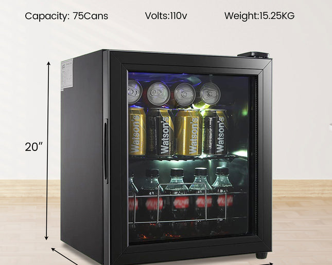 17,13 Zoll (43,5 cm) großer Weinkühler für 10 Flaschen und 75 Dosen Getränke