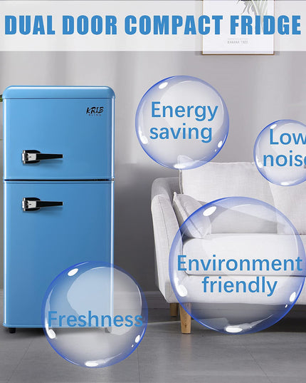 3.5 cu. ft. Retro Mini Refrigerator with Freezer