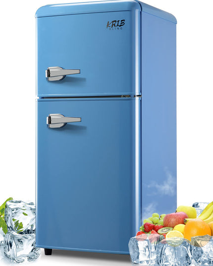 3.5 cu. ft. Retro Mini Refrigerator with Freezer